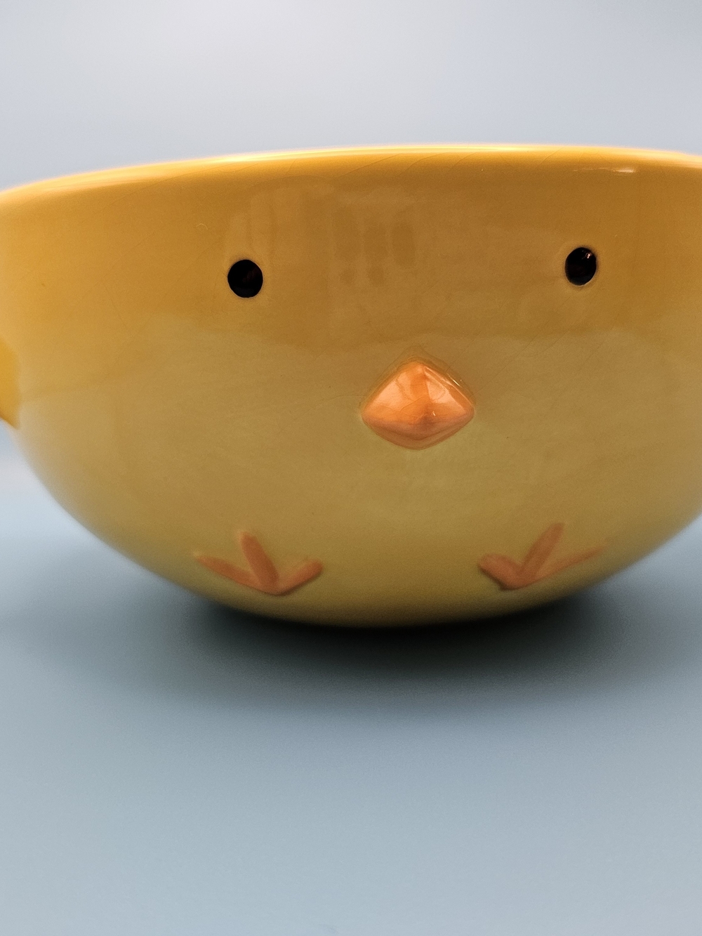 Yellow Ceramic Chick Bird Bowl With Wings! - Unbranded